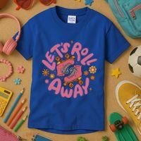 Let's Roll Away Skate Kids T-Shirt thumb 3
