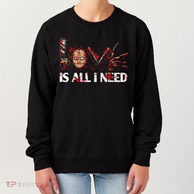 Love Retro All I Funny Need Halloween Scary Horror Movies Women's Sweatshirt