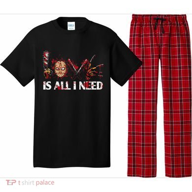 Love Retro All I Funny Need Halloween Scary Horror Movies Pajama Set
