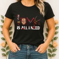 Love Retro All I Funny Need Halloween Scary Horror Movies Women's T-Shirt thumb 2
