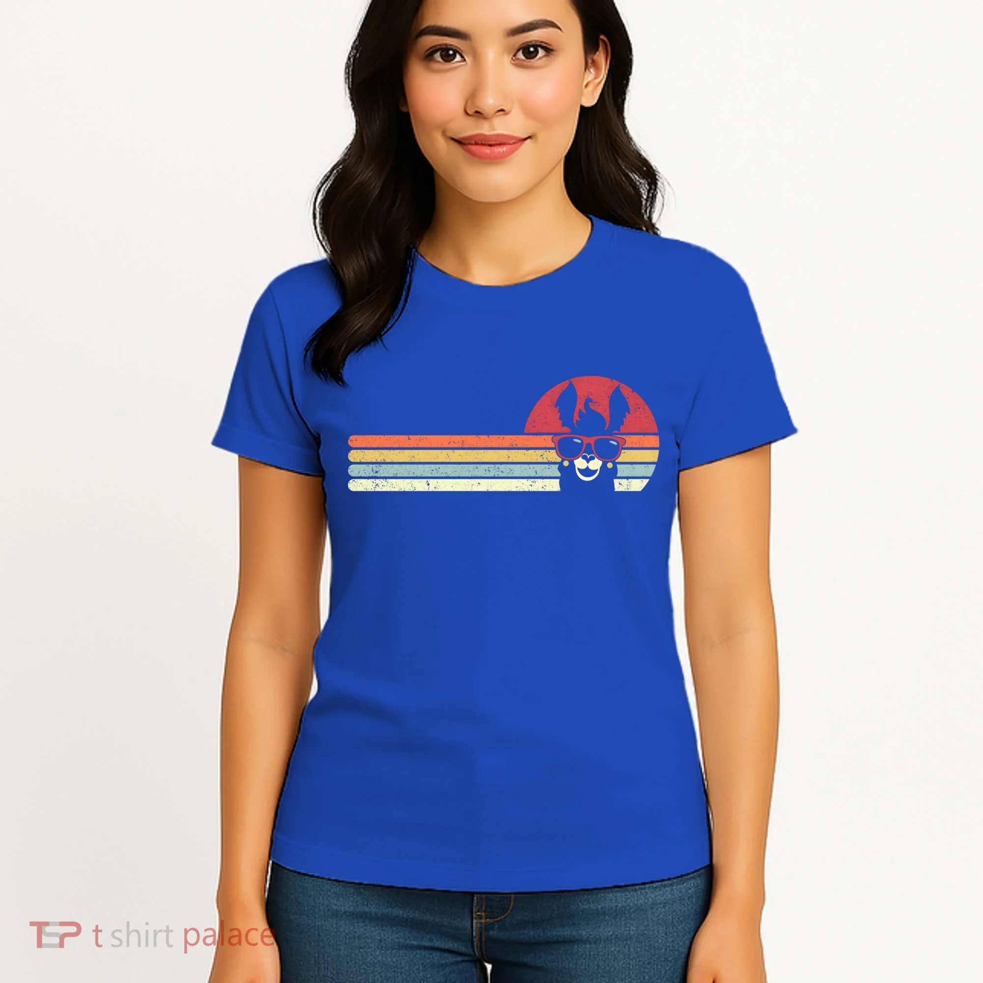 Llama Retro Alpaca Gift Women's T-Shirt