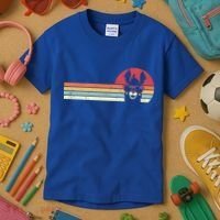 Llama Retro Alpaca Gift Kids T-Shirt thumb 3