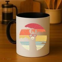 Llama Retro Alpaca Cool Gift Coffee Mug thumb 4