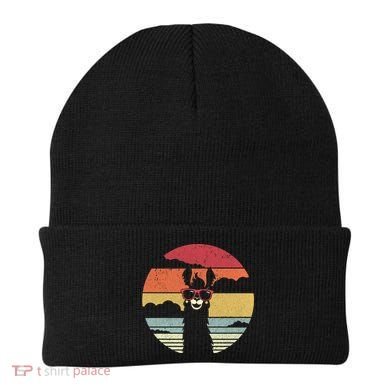 Llama Retro Alpaca Cool Gift Beanie