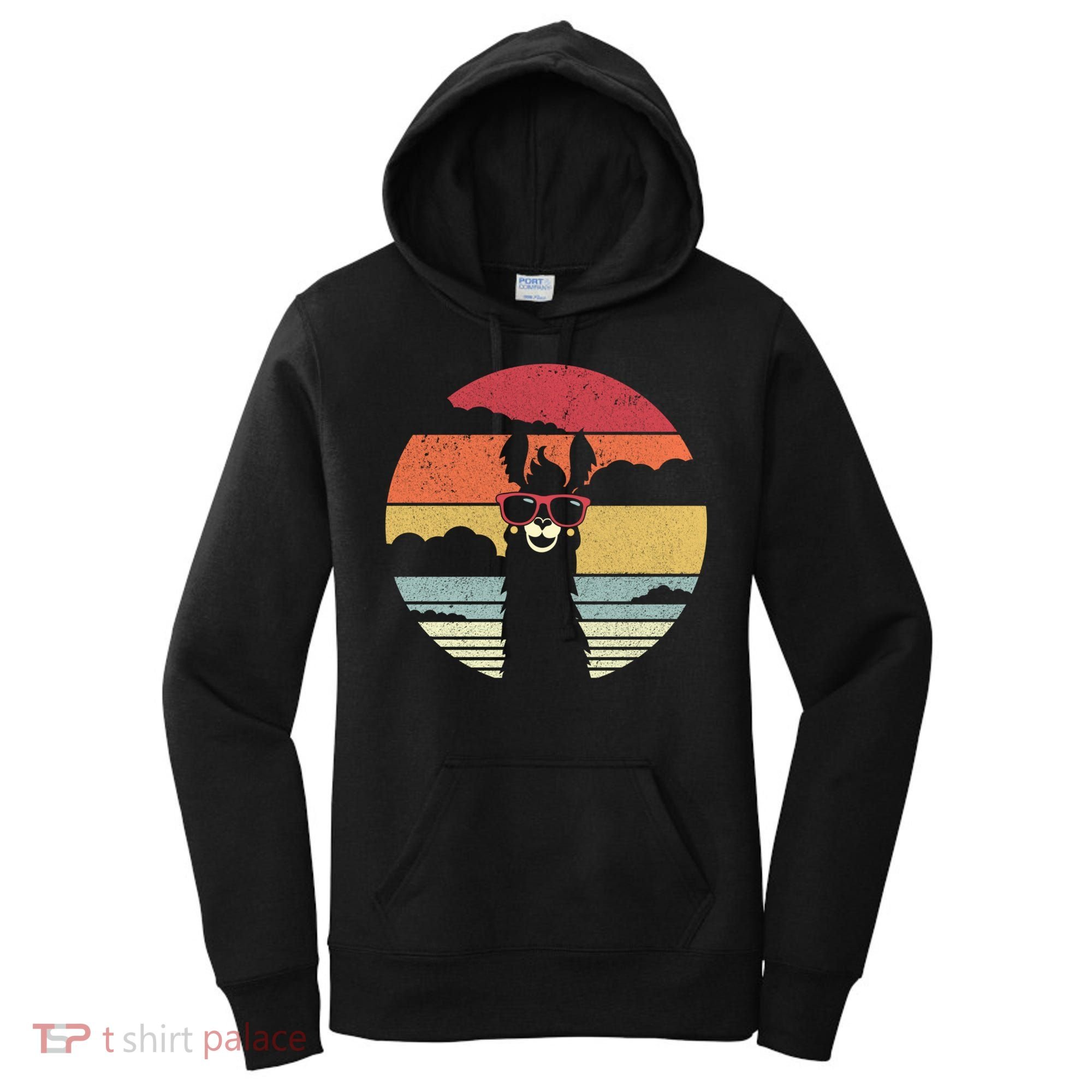 Llama Retro Alpaca Cool Gift Women's Hoodie