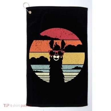 Llama Retro Alpaca Cool Gift Golf Towel