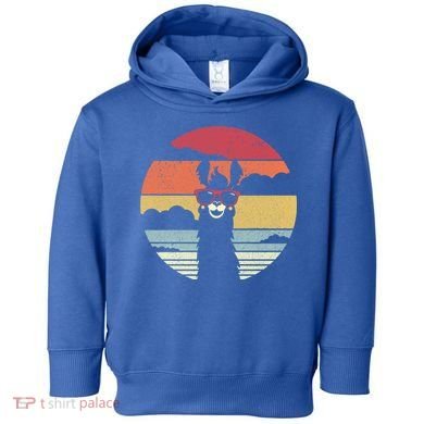 Llama Retro Alpaca Cool Gift Toddler Hoodie