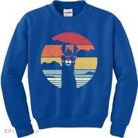 Llama Retro Alpaca Cool Gift Kids Sweatshirt thumb 0