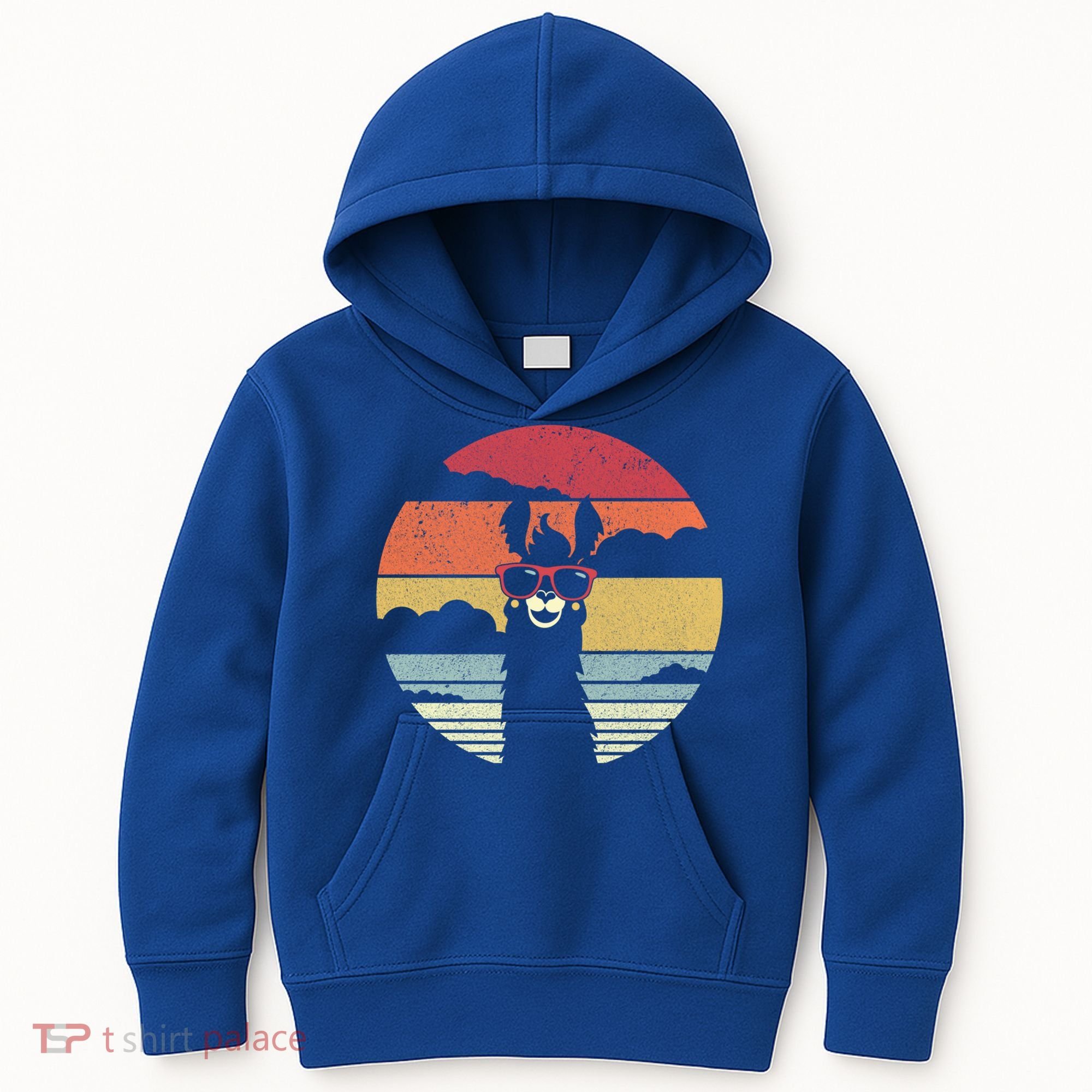 Llama Retro Alpaca Cool Gift Kids Hoodie