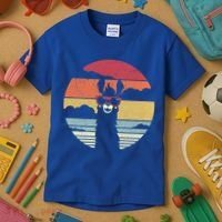 Llama Retro Alpaca Cool Gift Kids T-Shirt thumb 3
