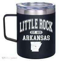 Little Rock Arkansas Est 1835 Varsity 12oz Stainless Steel Coffee Mug thumb 2