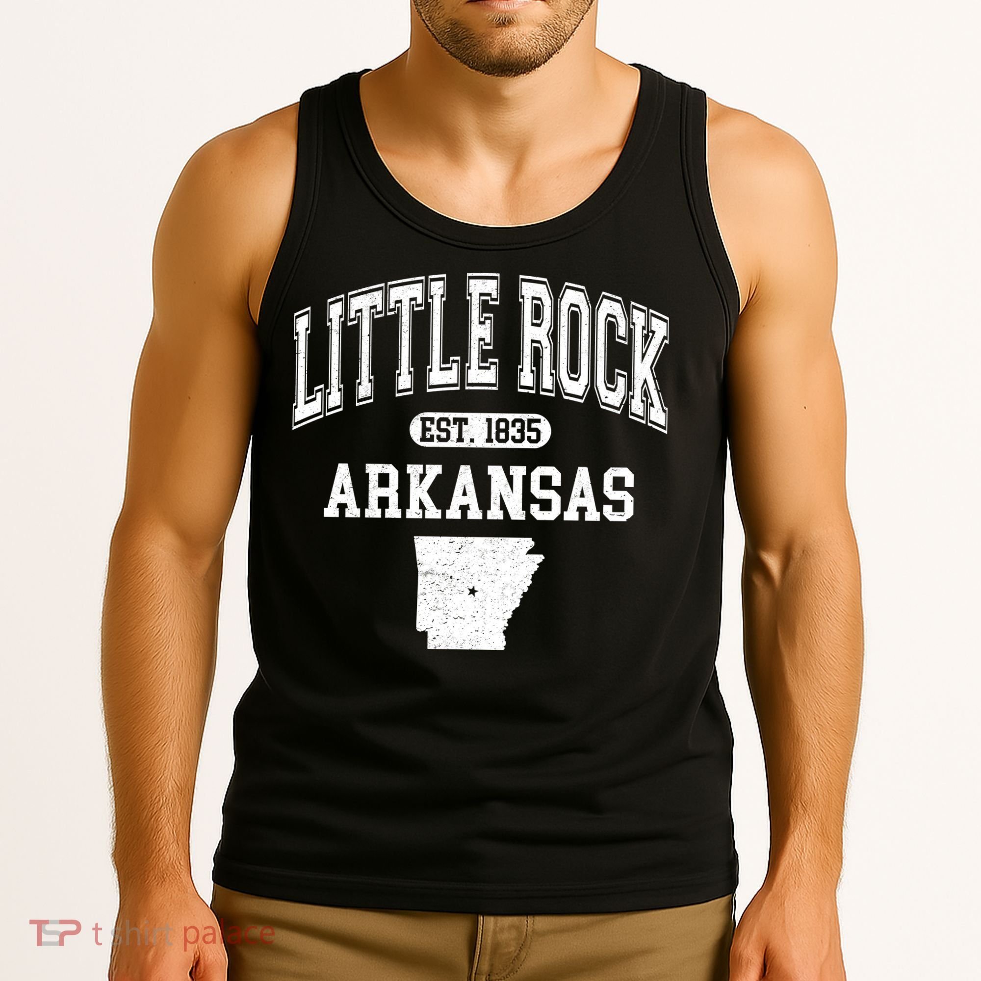 Little Rock Arkansas Est 1835 Varsity Tank Top