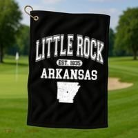 Little Rock Arkansas Est 1835 Varsity Golf Towel thumb 1