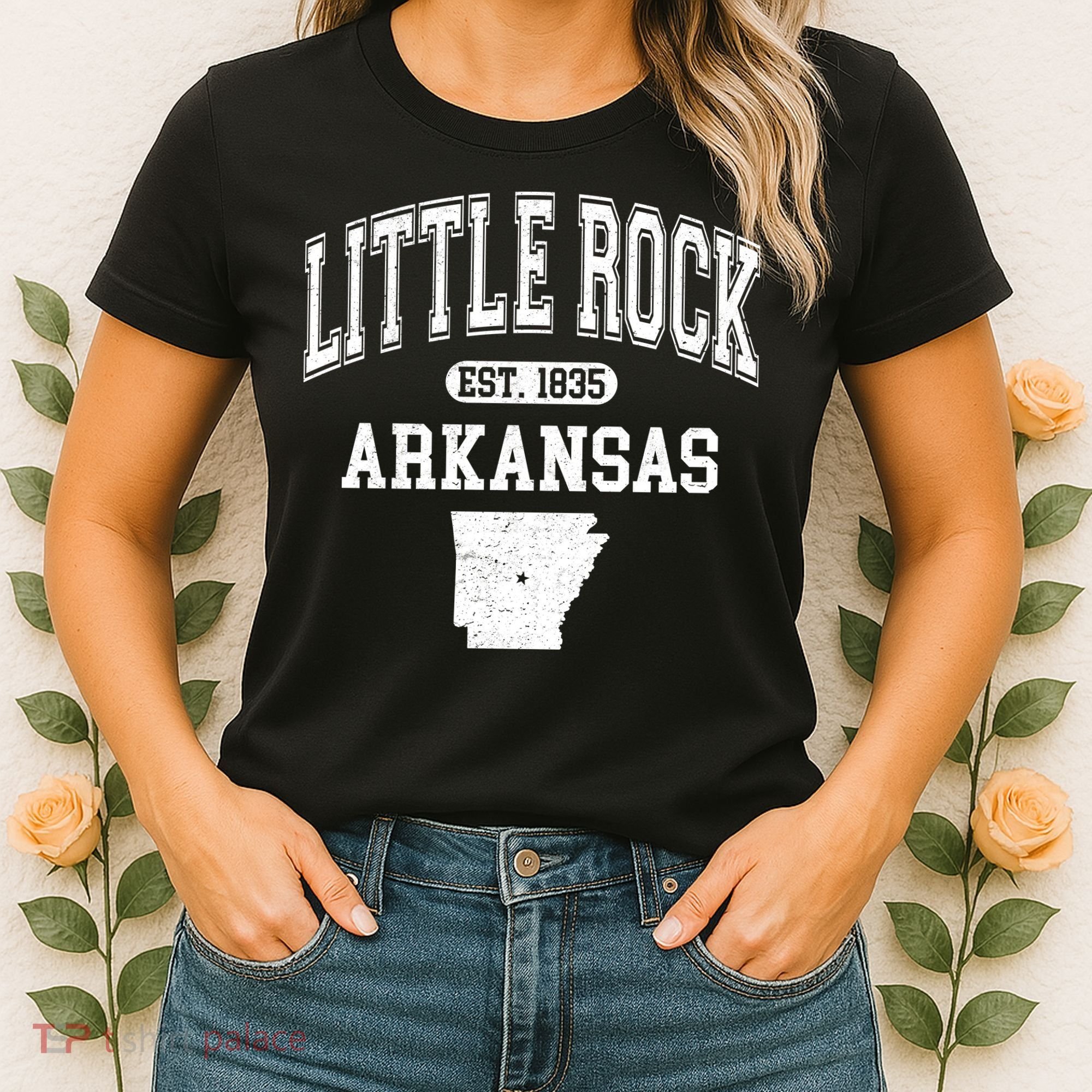 Little Rock Arkansas Est 1835 Varsity Women's T-Shirt