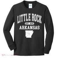 Little Rock Arkansas Est 1835 Varsity Kids Long Sleeve Shirt thumb 0