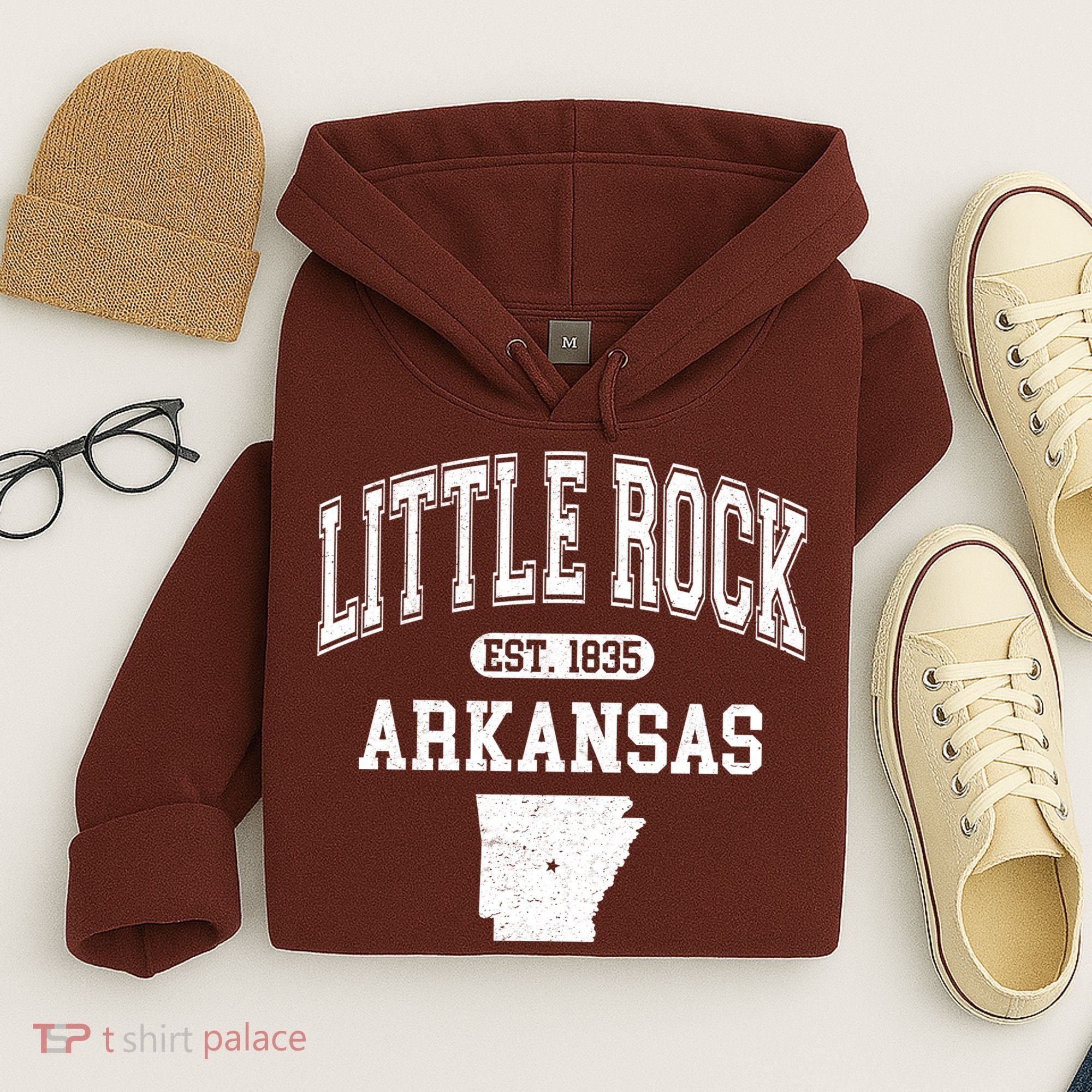 Little Rock Arkansas Est 1835 Varsity Hoodie