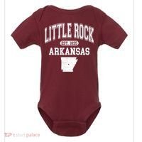 Little Rock Arkansas Est 1835 Varsity Baby Bodysuit thumb 0