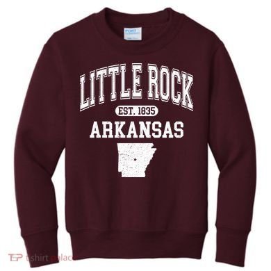 Little Rock Arkansas Est 1835 Varsity Kids Sweatshirt