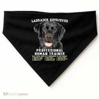 Labrador Retriever Black Lab Professional Human Trainer USA-Made Doggie Bandana