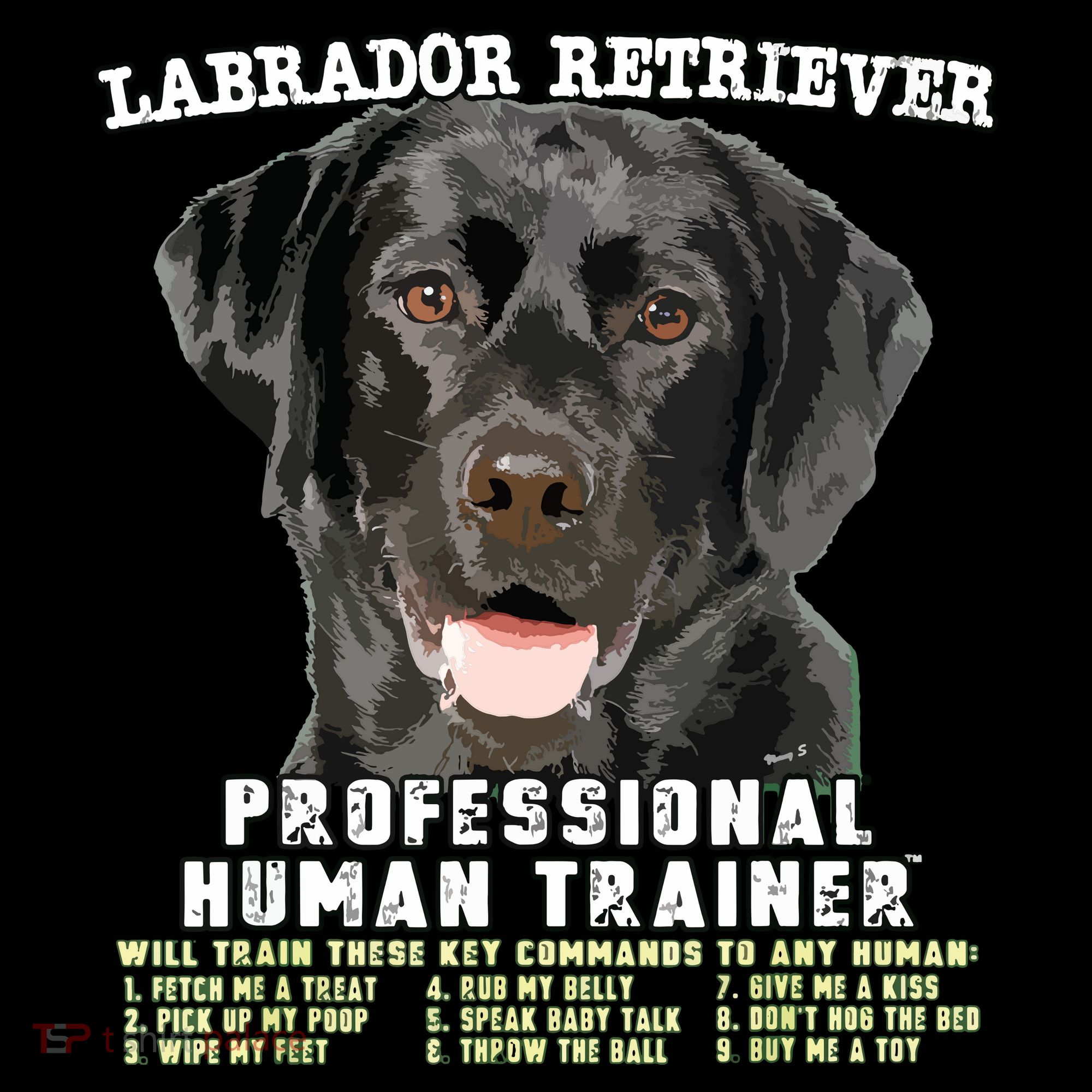 Labrador Retriever Black Lab Professional Human Trainer T-Shirt