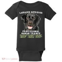Labrador Retriever Black Lab Professional Human Trainer Baby Bodysuit thumb 0
