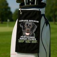 Labrador Retriever Black Lab Professional Human Trainer Golf Towel thumb 2