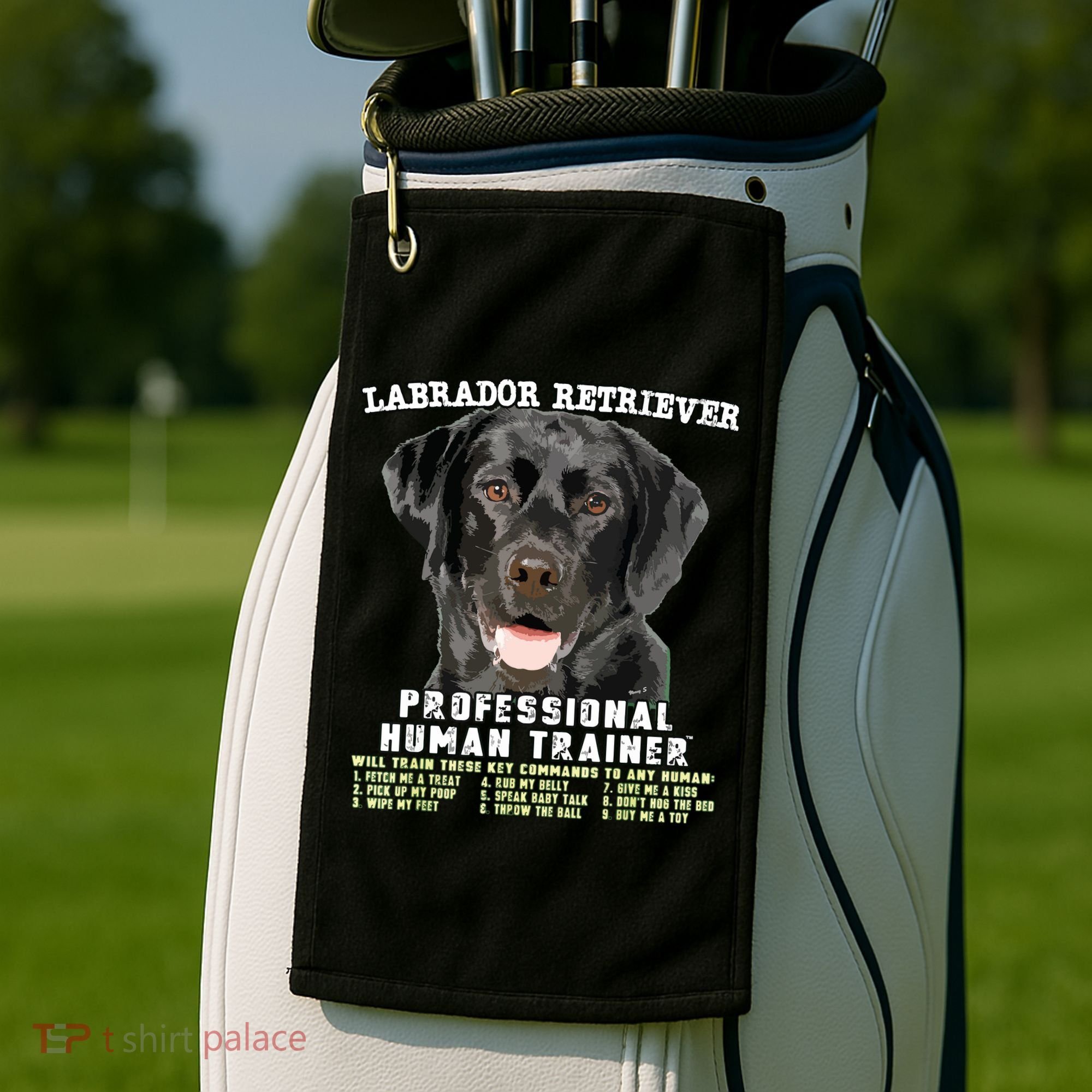 Labrador Retriever Black Lab Professional Human Trainer Golf Towel