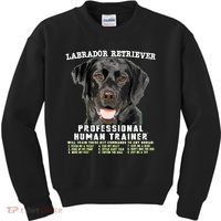 Labrador Retriever Black Lab Professional Human Trainer Kids Sweatshirt thumb 0