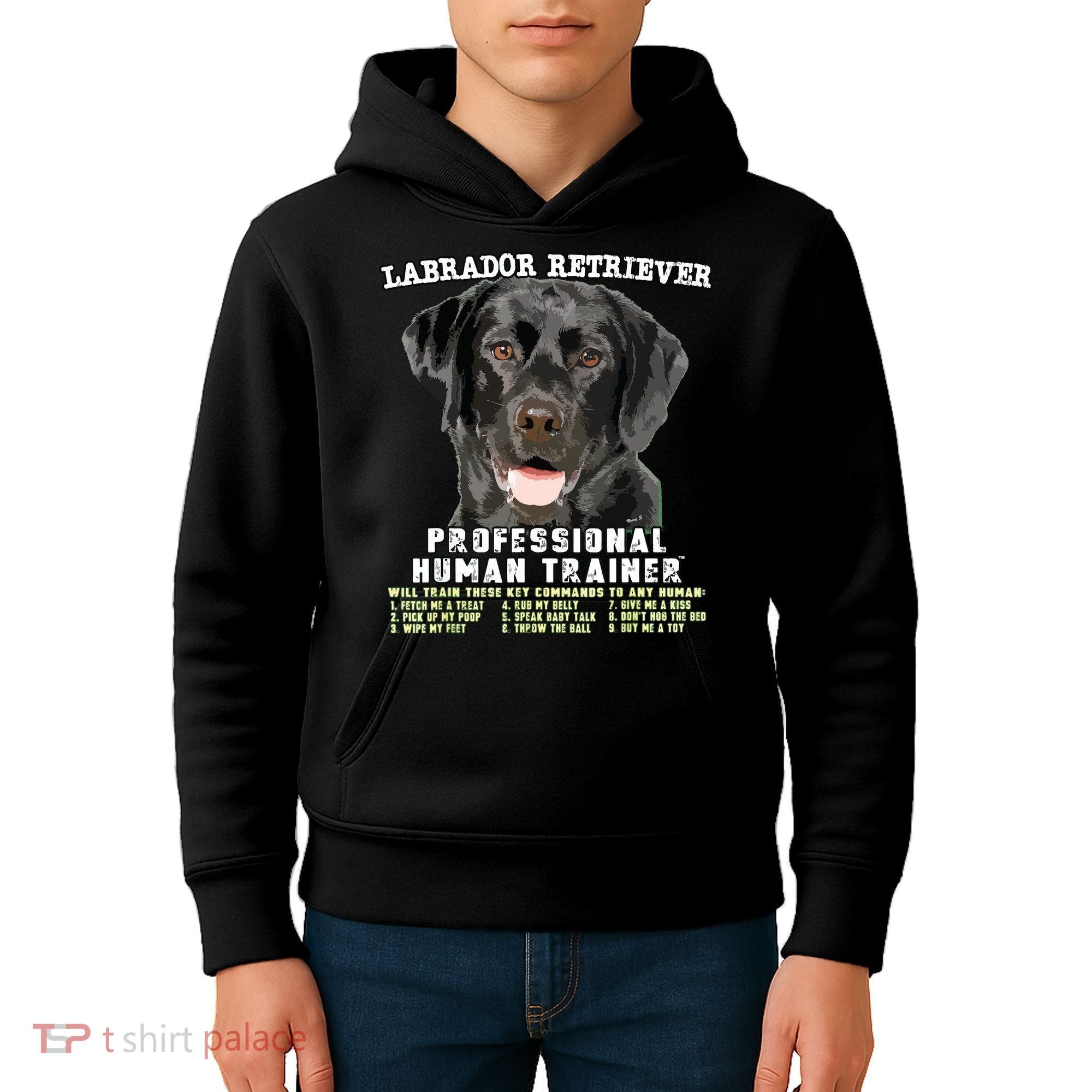 Labrador Retriever Black Lab Professional Human Trainer Kids Hoodie