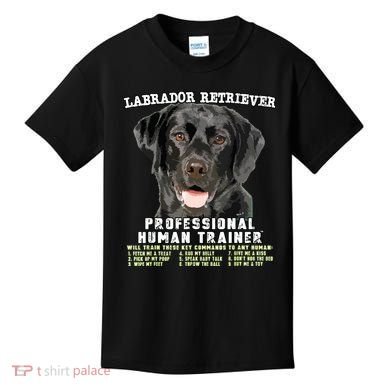 Labrador Retriever Black Lab Professional Human Trainer Kids T-Shirt
