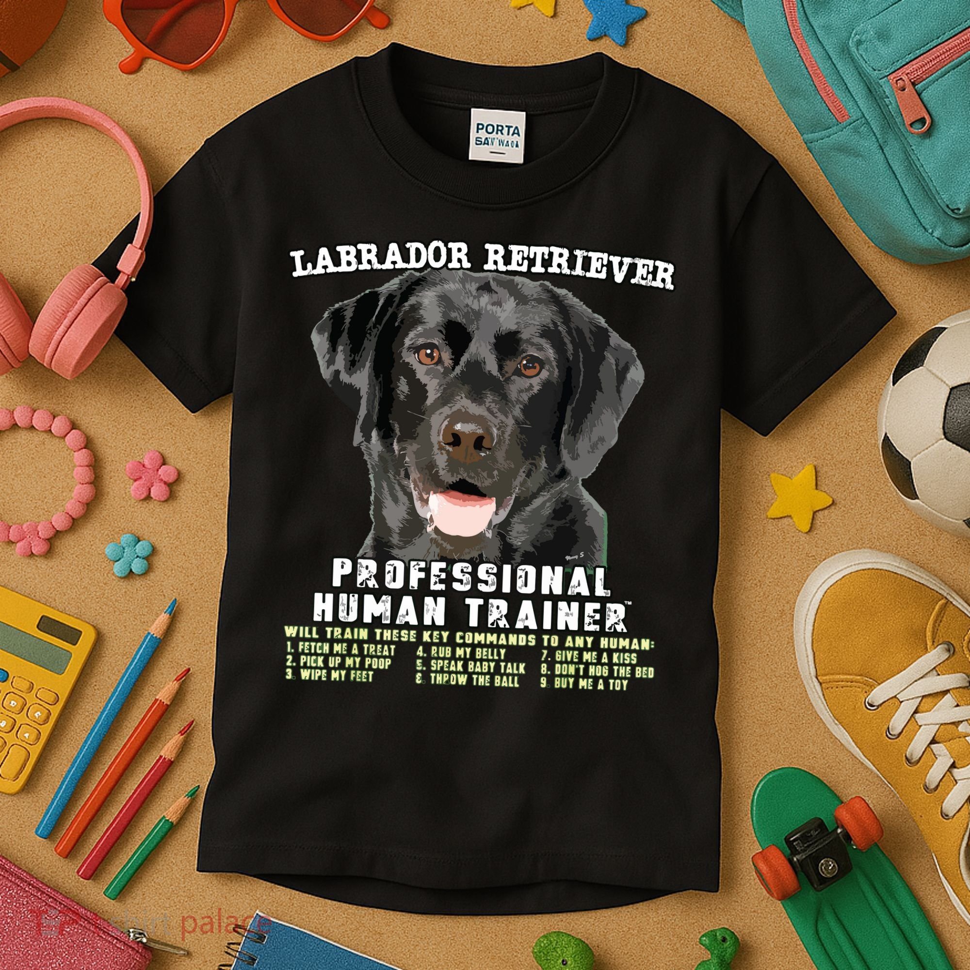 Labrador Retriever Black Lab Professional Human Trainer Kids T-Shirt