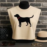 Labrador Retriever Black Garment-Dyed Women's Muscle Tee thumb 3