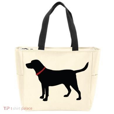 Labrador Retriever Black Tote Bag