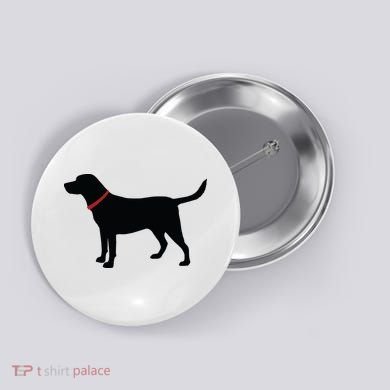 Labrador Retriever Black Button