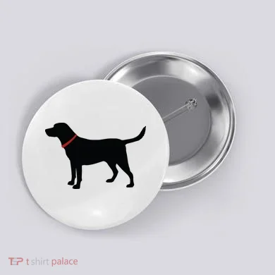 Labrador Retriever Black Button