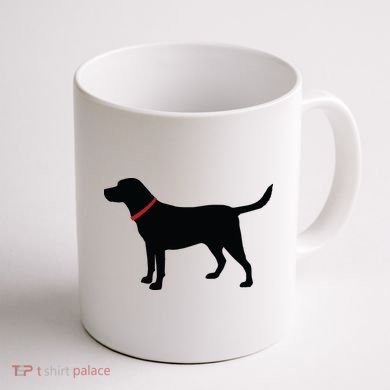 Labrador Retriever Black Coffee Mug back