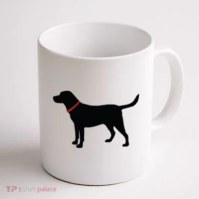 Labrador Retriever Black Coffee Mug back
