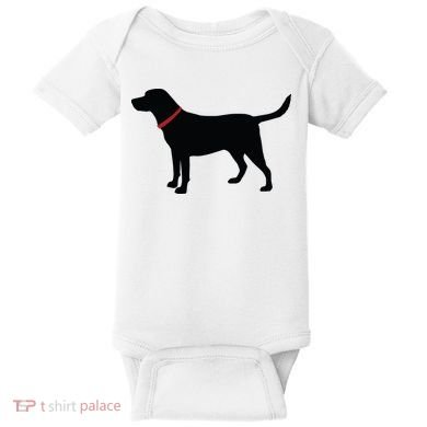 Labrador Retriever Black Baby Bodysuit