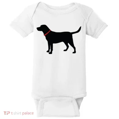 Labrador Retriever Black Baby Bodysuit