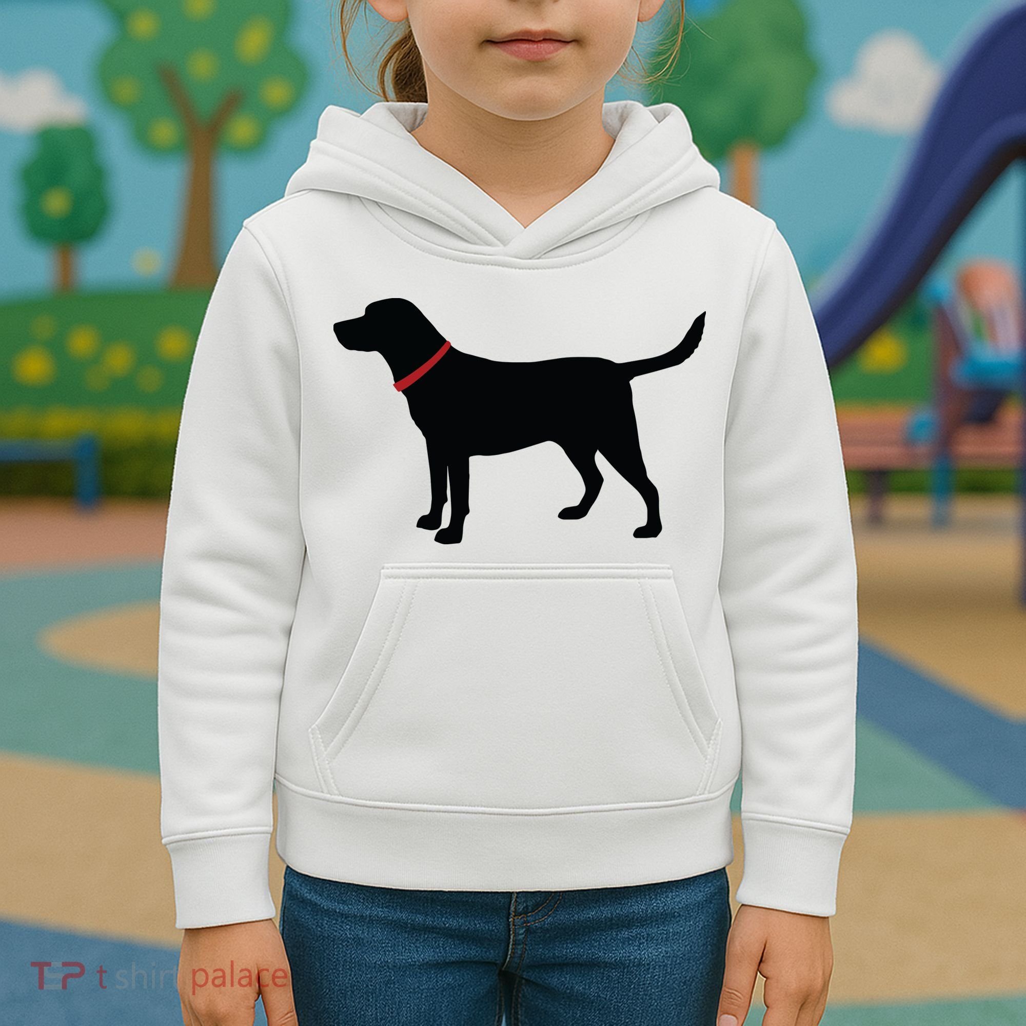 Labrador Retriever Black Kids Hoodie