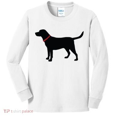 Labrador Retriever Black Kids Long Sleeve Shirt