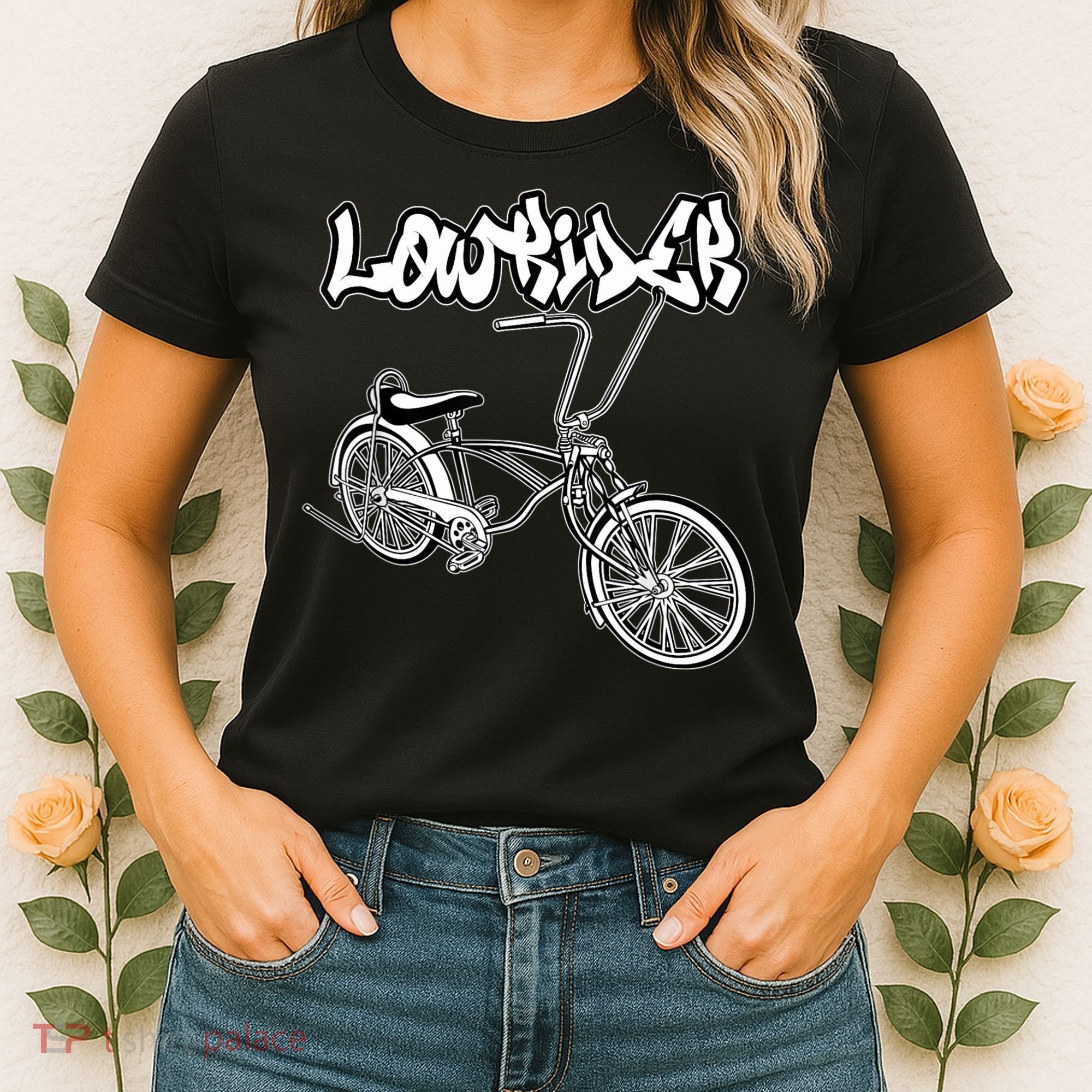 Low Rider Bicycle For . Chicano Cholo Lowrider Bike Women's T-Shirt