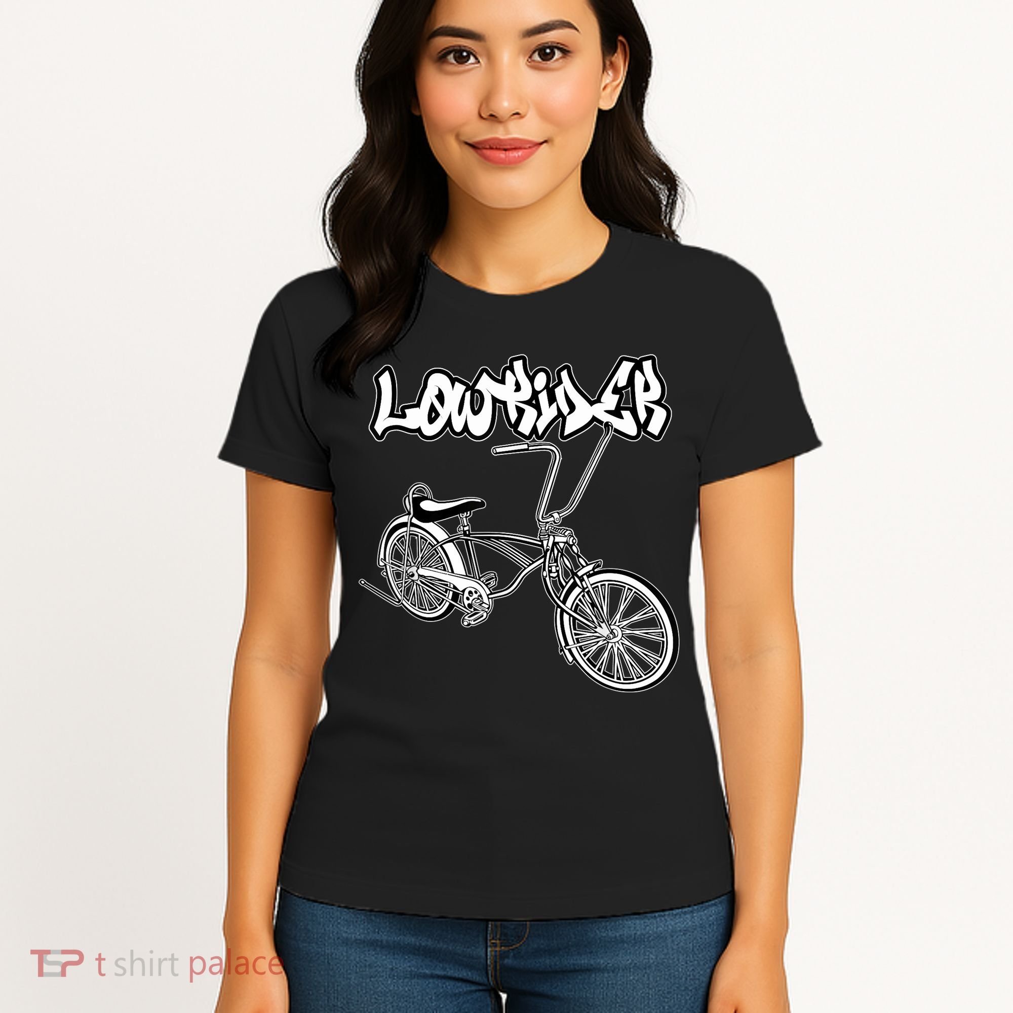 Low Rider Bicycle For . Chicano Cholo Lowrider Bike Women's T-Shirt