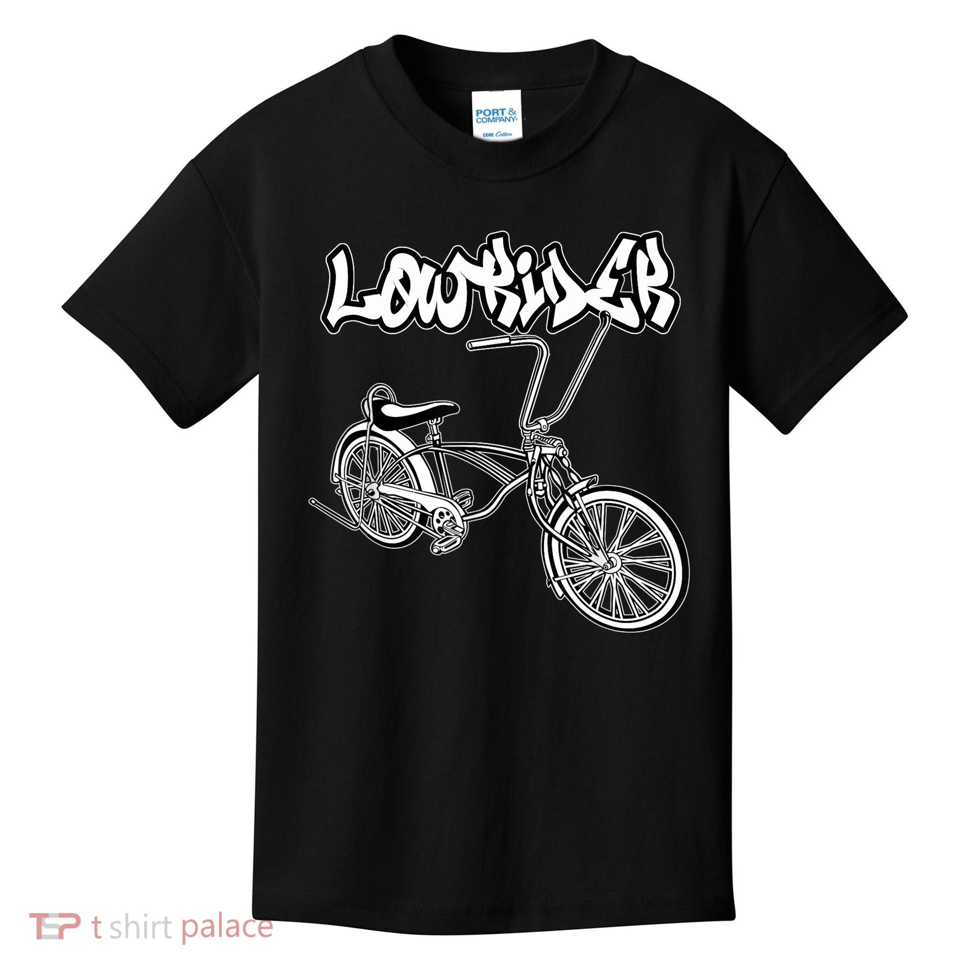 Low Rider Bicycle For . Chicano Cholo Lowrider Bike Kids T-Shirt