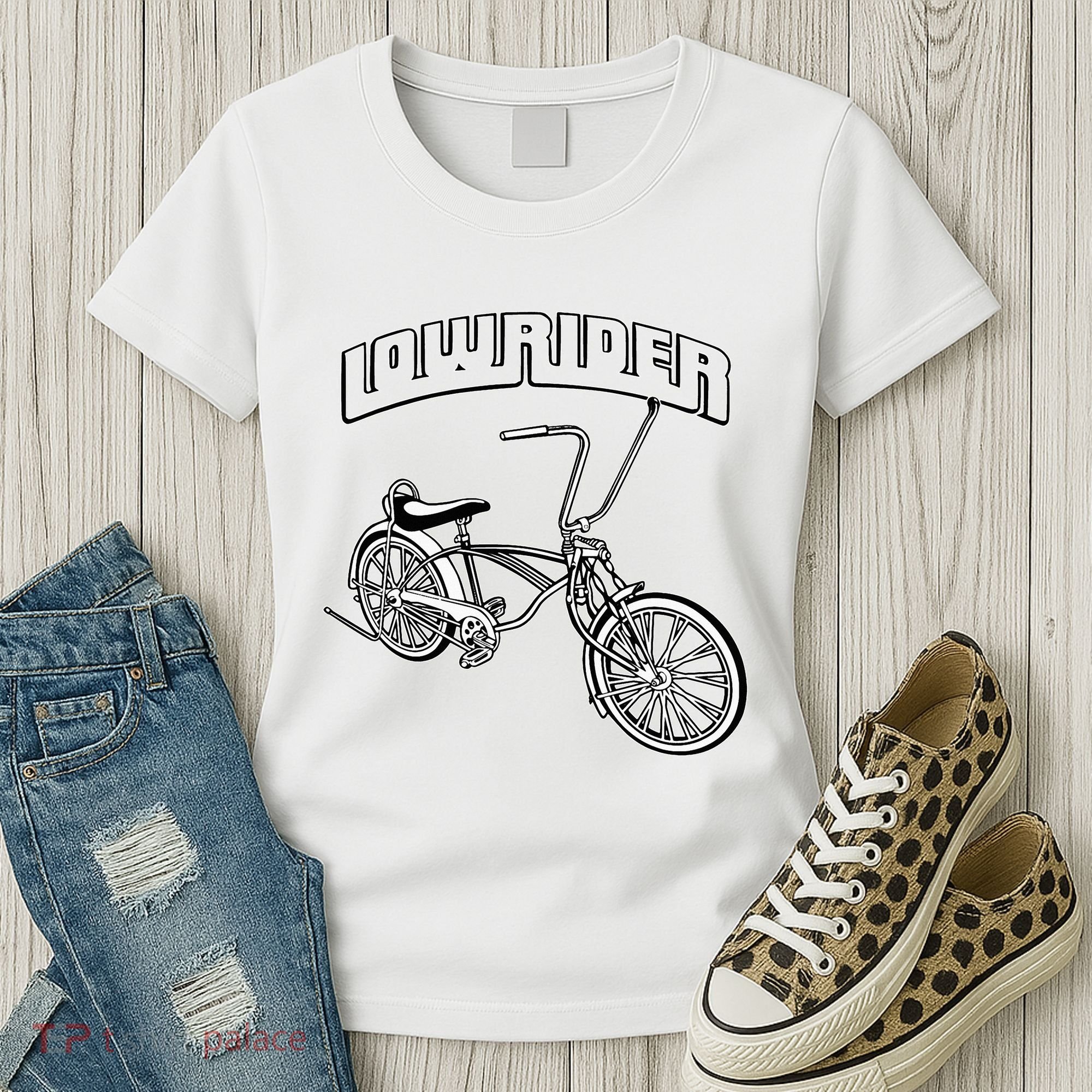 Low Rider Bicycle Chicano Cholo Lowrider Bike Women's T-Shirt