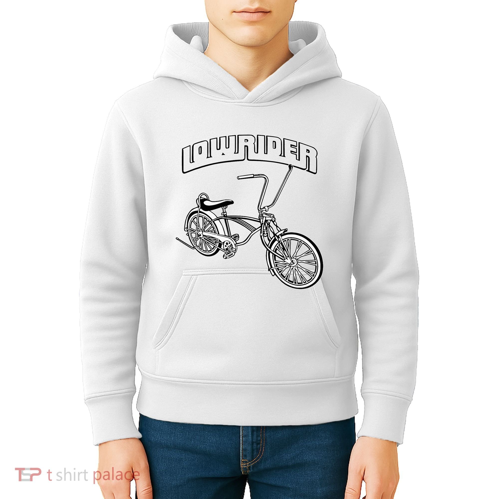 Low Rider Bicycle Chicano Cholo Lowrider Bike Kids Hoodie