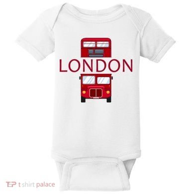 London Red Bus Baby Bodysuit