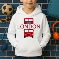 London Red Bus Kids Hoodie thumb 2