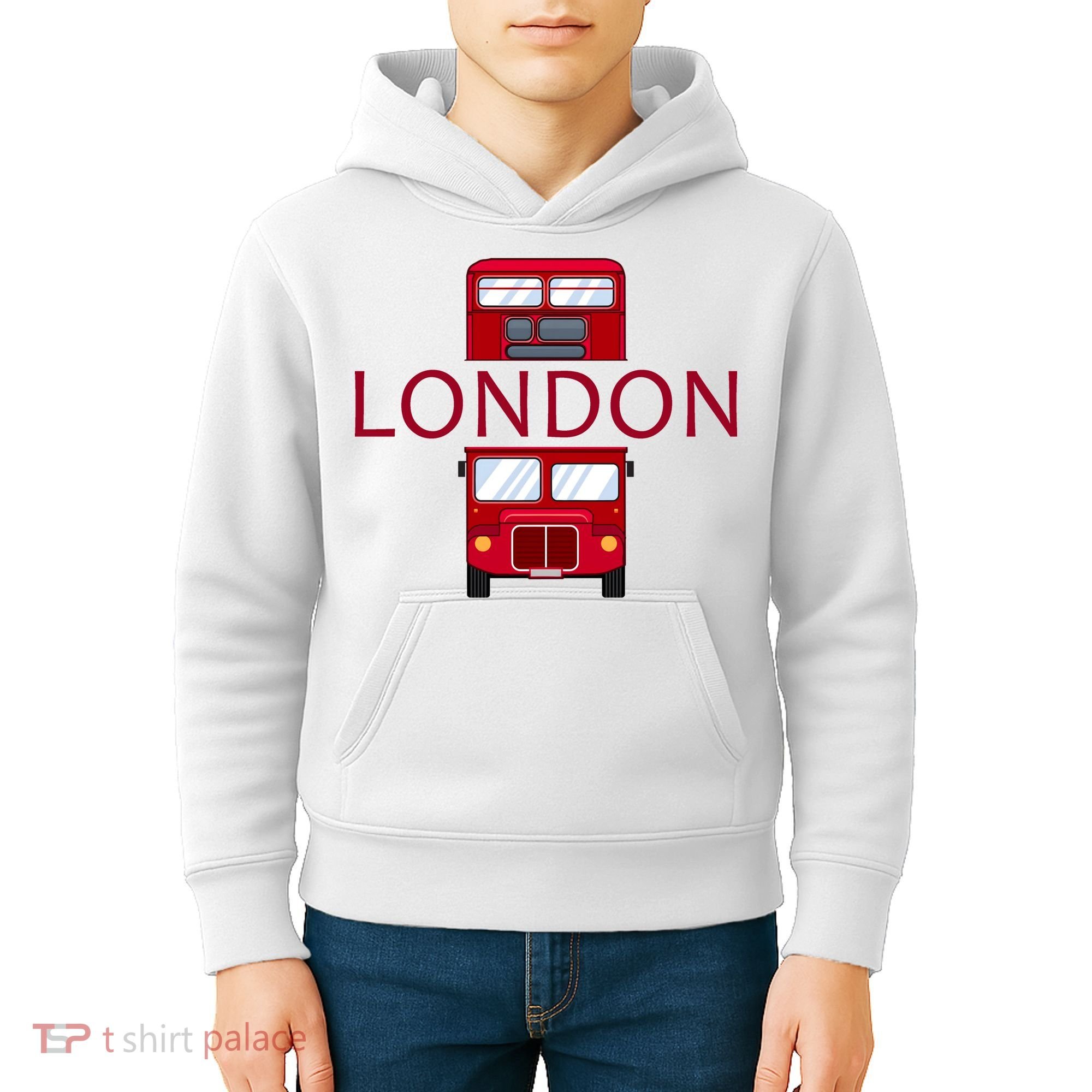 London Red Bus Kids Hoodie