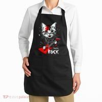 Lets Rock Cat Rock Band Guitar Rock And Roll Apron thumb 2